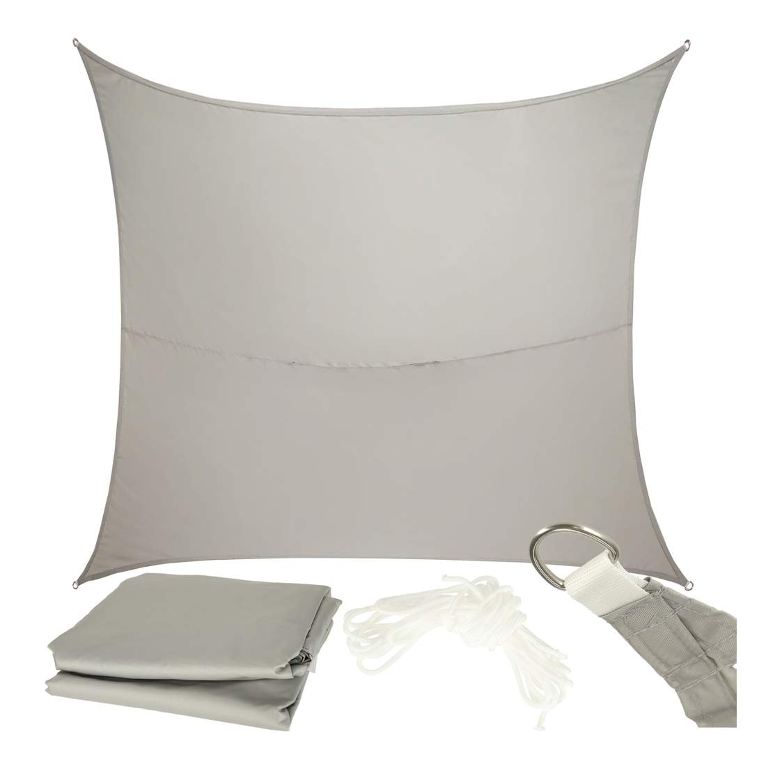 Terrass parasoll segel 4x3m kvadrat grå | Hem & Hobby - Hem & Hushåll - Trädgårdsartiklar - Parasoll | Pryloteket