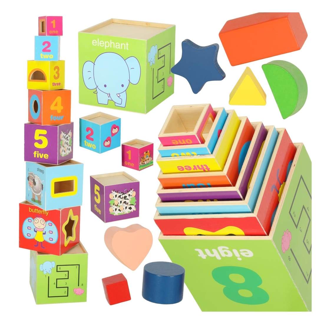 Pyramid pussel lära sig att räkna djur XXL | Leksaker & Spel - Leksaker - Pussel | Pryloteket