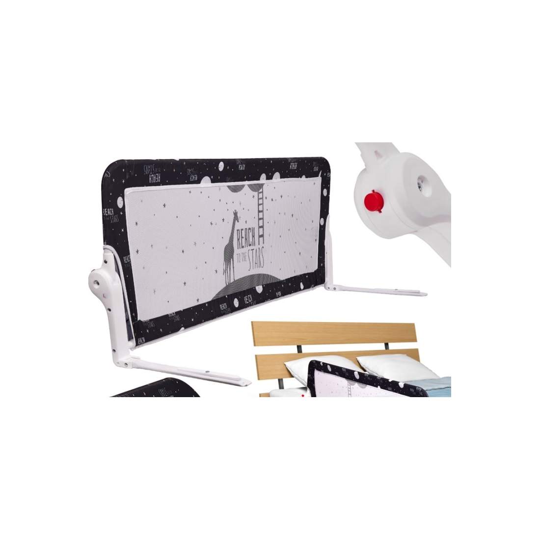 Säkerhetsgrind barriär sängskydd 200cm cz