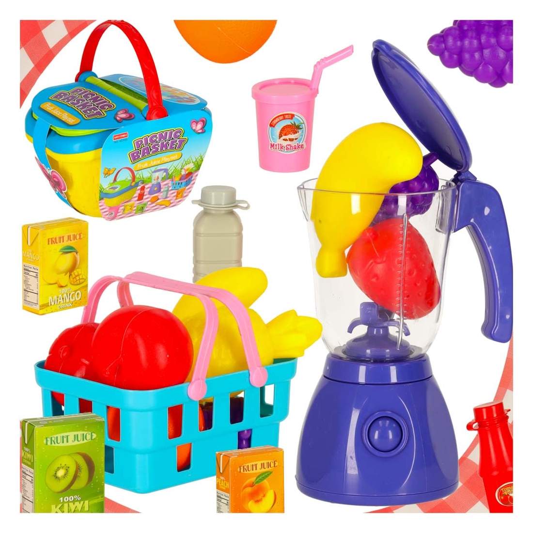 Picknickkorg fruktjuicer drycker matleksaker | Leksaker & Spel - Leksaker | Pryloteket