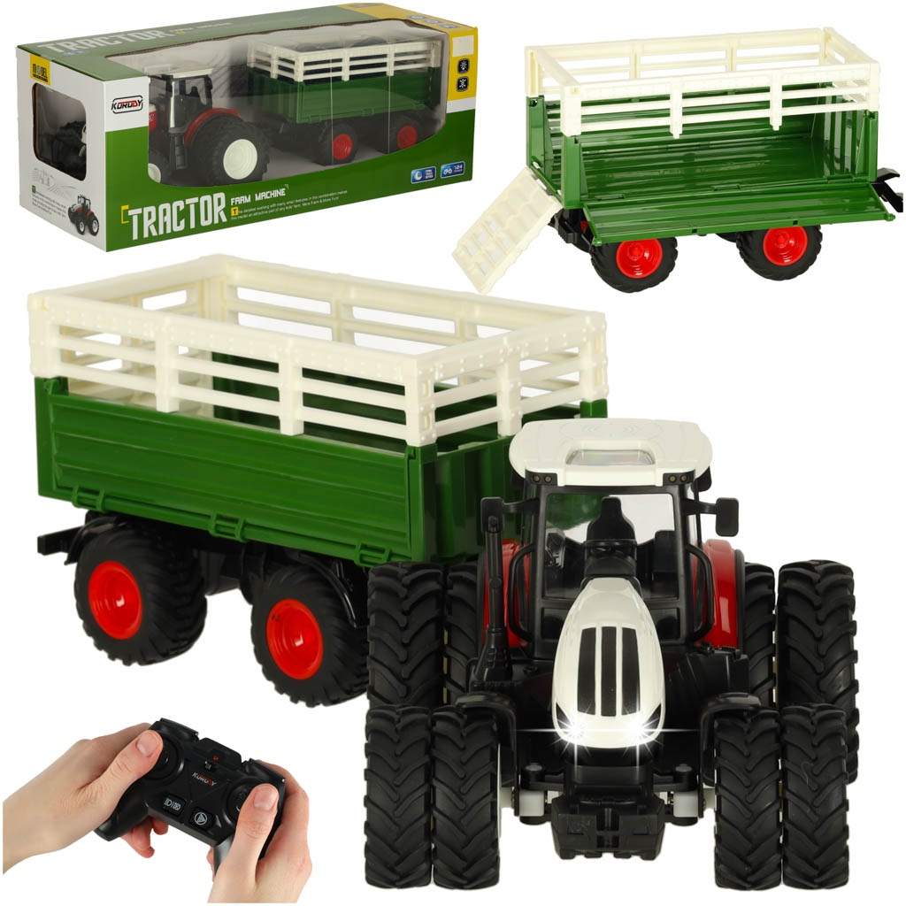RC landbrugstraktor med trailer 2.4G