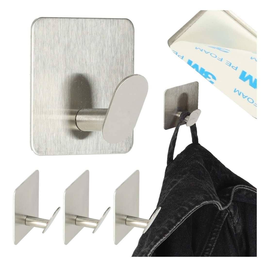 Silver badrumskrokar 4st. | Hem & Hobby - Hem & Hushåll - Badrum | Pryloteket