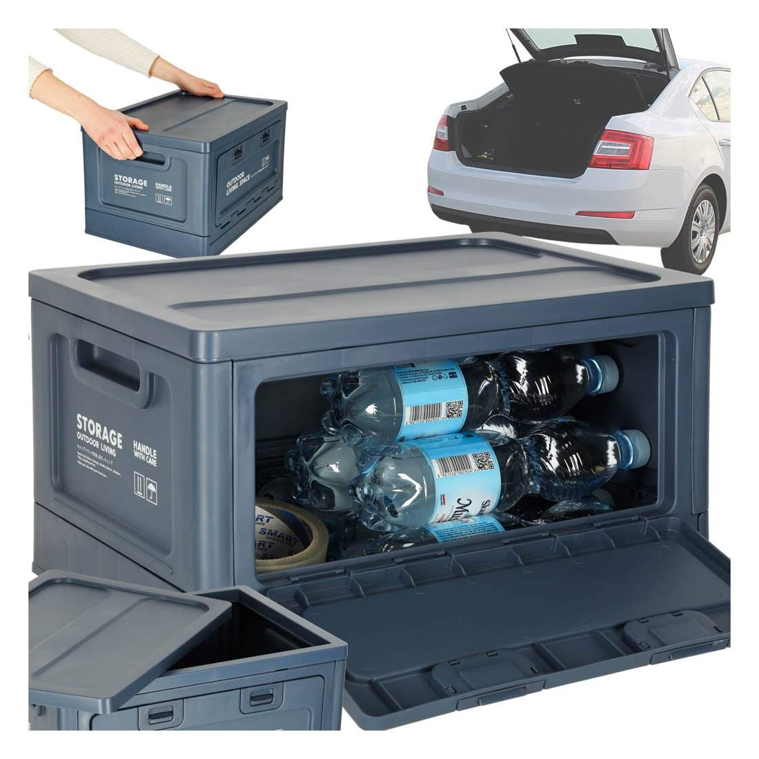 Bagageorganisatör campinglåda marinblå | Hem & Hobby | Pryloteket