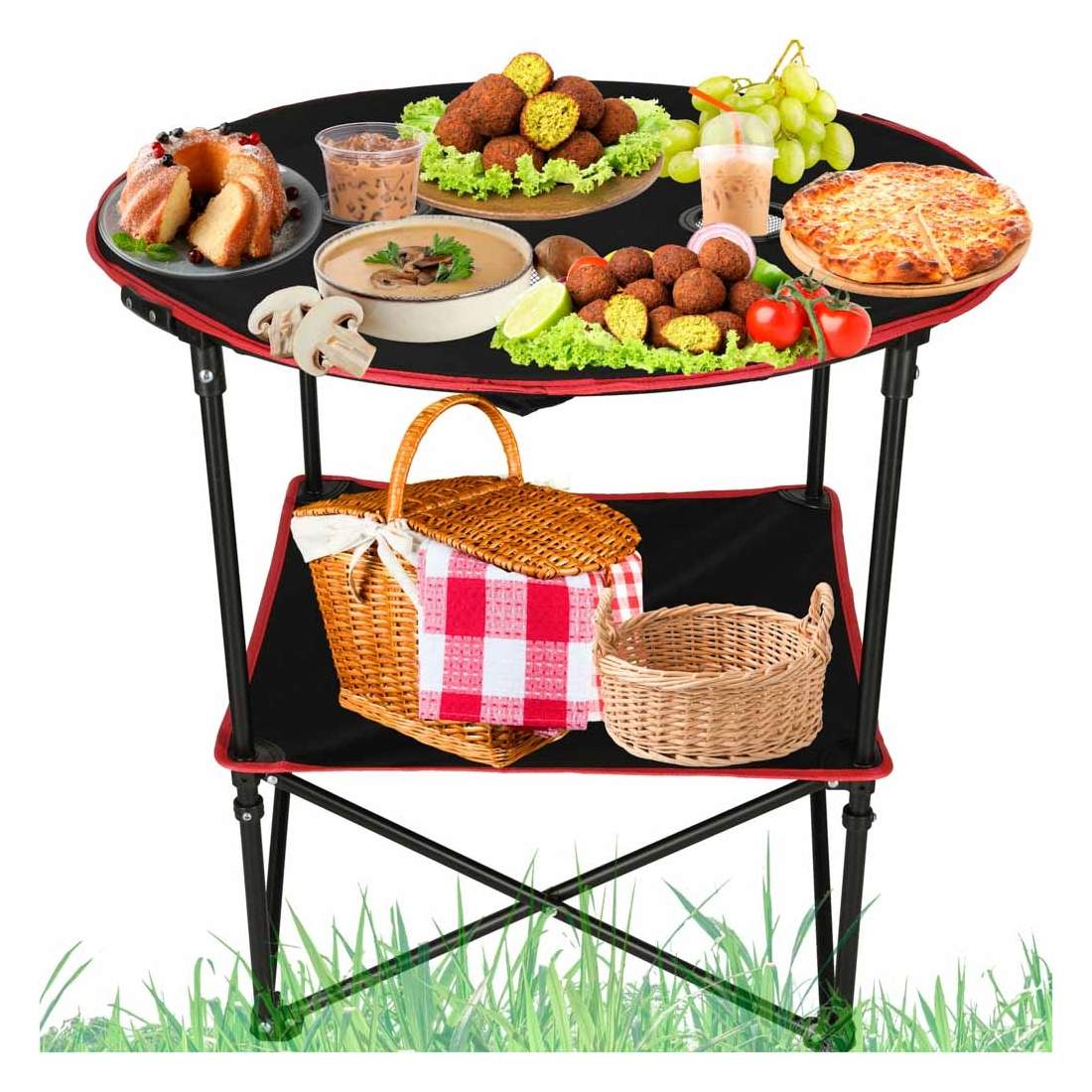 Resebord fällbart med klädsel svart | Hem & Hobby | Pryloteket