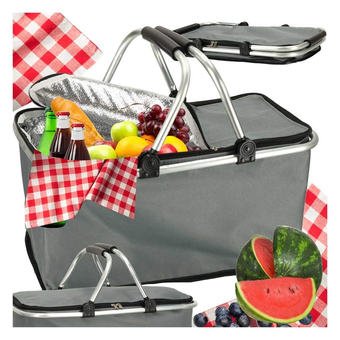 Termovikbar picknickkorg grå | Hem & Hobby | Pryloteket