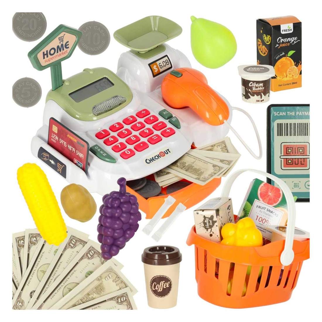 Supermarket butik kassaapparat 36 el. | Hem & Hobby | Pryloteket