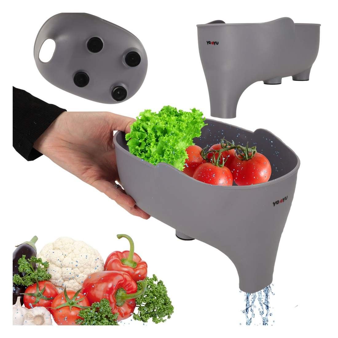 Diskbänkssil durkslag köksarrangör elefant | Hem & Hobby - Hem & Hushåll - Kök - Köksredskap - Durkslag | Pryloteket