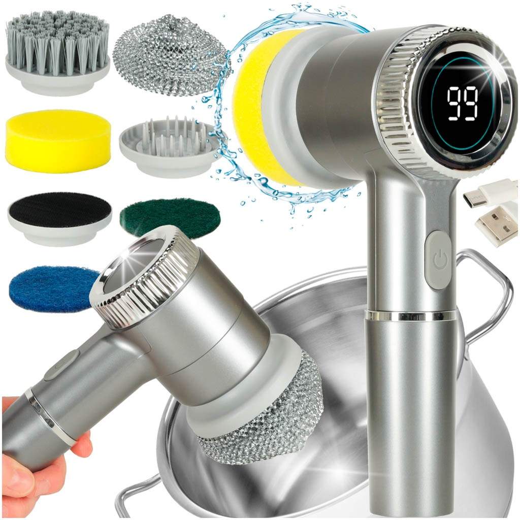 Elektrisk vaskebørste multifunktionel sort