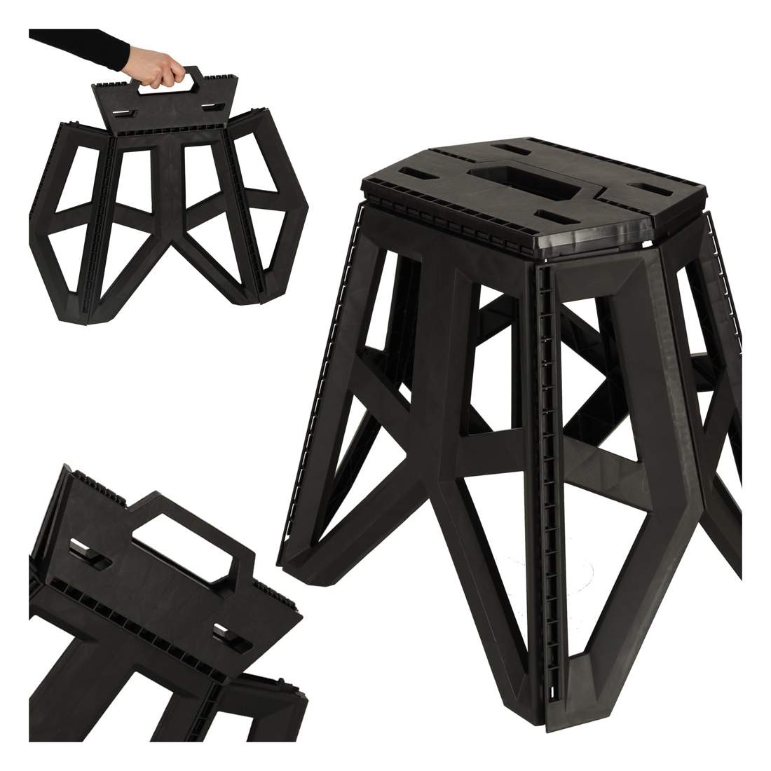 Turisthopfällbar pall svart | Hem & Hobby | Pryloteket