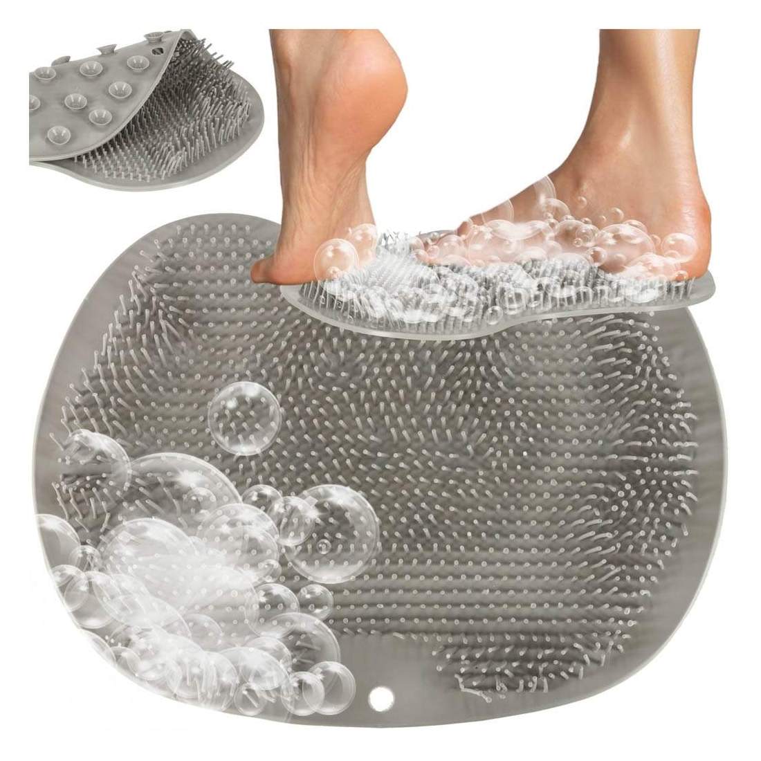 Fotmassagerare i silikon grå bricka | Hälsa & Skönhet - Fotvård - Fotmassage | Pryloteket