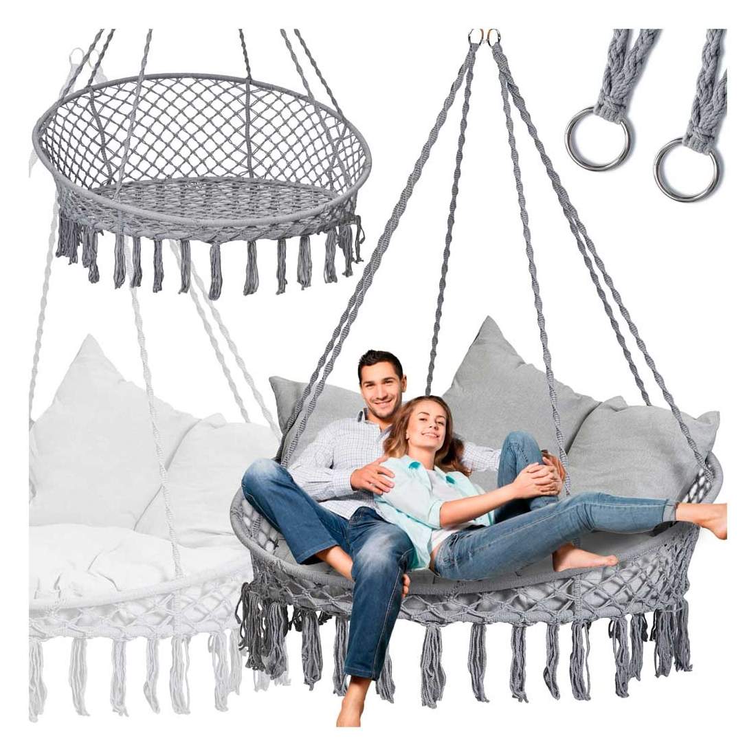 Storkbo gunga 120x140x140 XXL grå | Hem & Hobby | Pryloteket