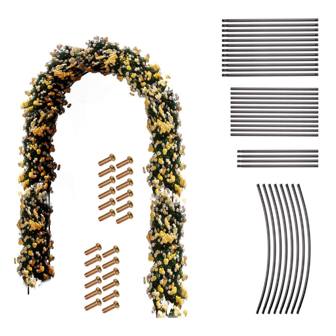 Trädgårdspergola blombåge i metall 240 cm | Hem & Hobby - Hem & Hushåll - Trädgårdsartiklar - Pergola | Pryloteket