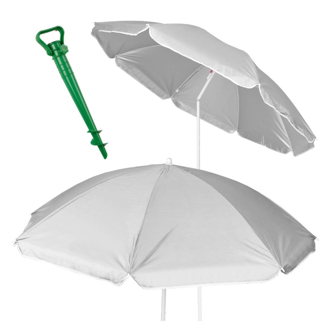 Strandparasoll stort UV-skydd grått | Hem & Hobby - Hem & Hushåll - Trädgårdsartiklar - Parasoll | Pryloteket