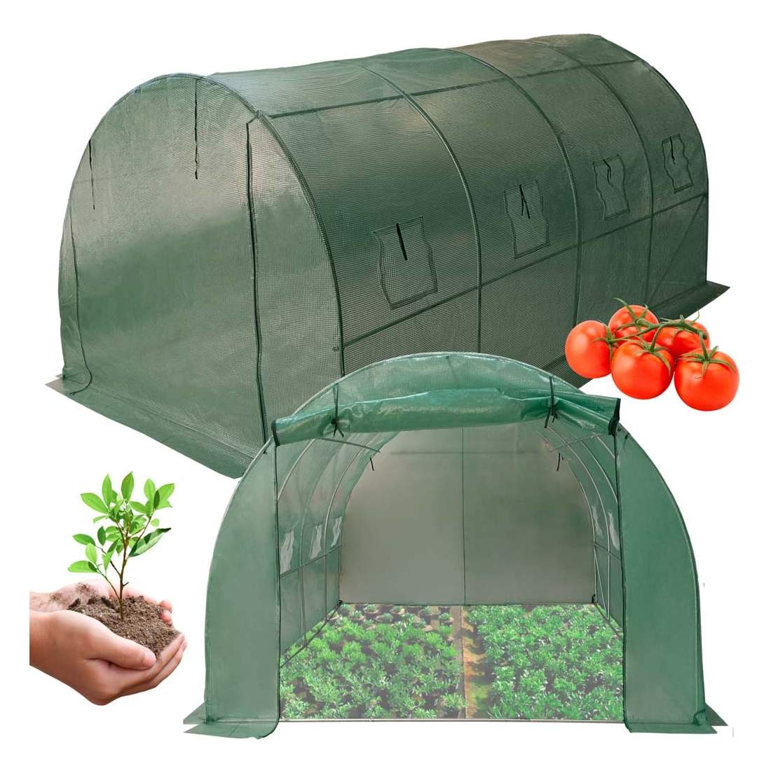Växthus trädgård polytunnel 4x3x2 | Hem & Hobby - Hem & Hushåll - Trädgårdsartiklar - Växthus | Pryloteket