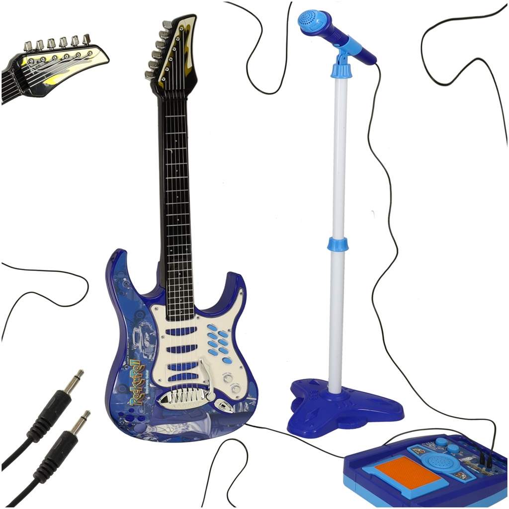 Elektrisk guitar blå IMPORT