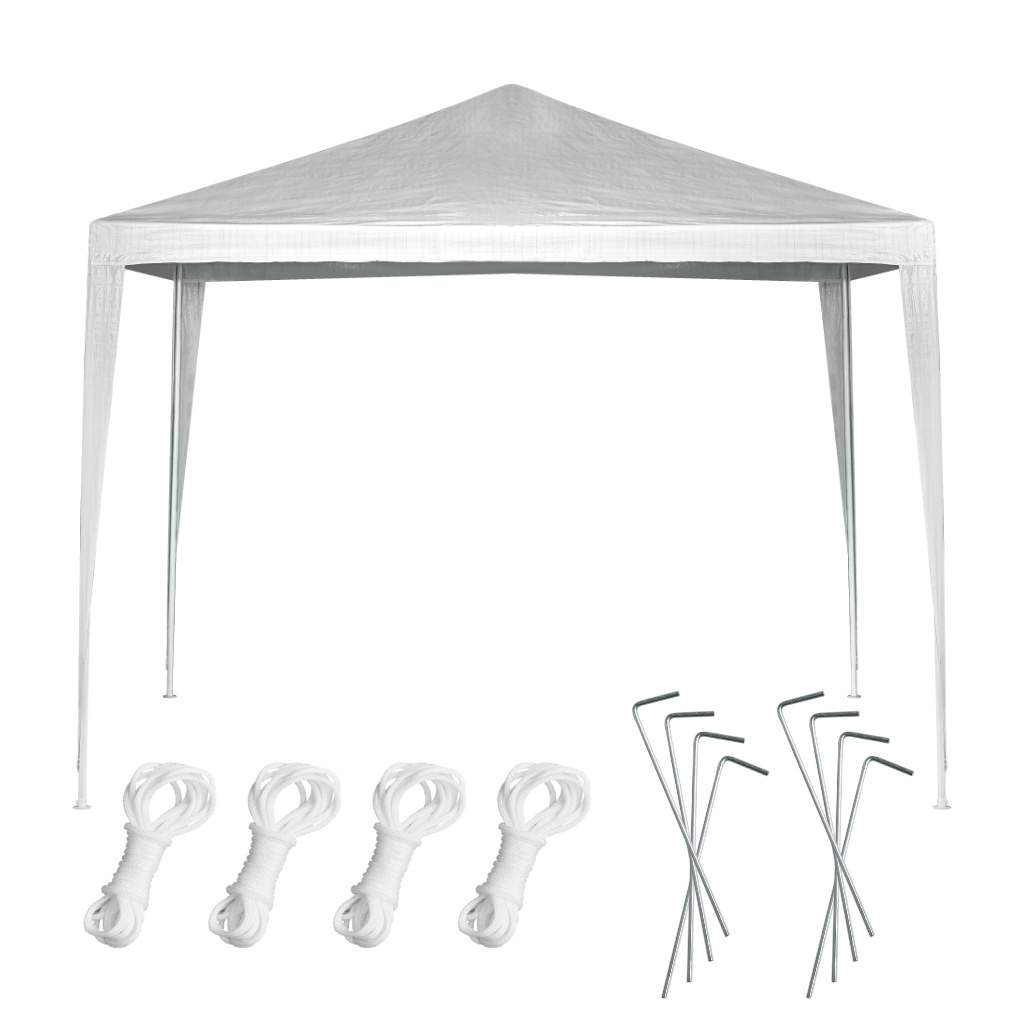 Telt havefest pavillon kommerciel lysthus hvid 3 x 3 m