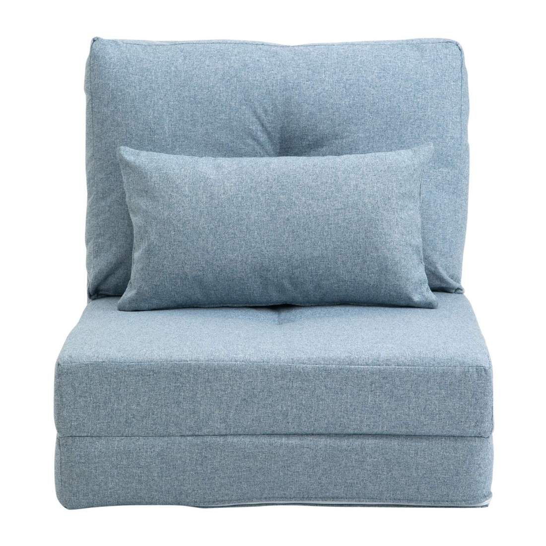 Golvstol hopfällbar sovmatta, 2-i-1 design, avtagbar kudde, 60 x 80 x 56 cm, himmelsblå | Hem & Hobby - Hem & Hushåll - Tvätt | Pryloteket