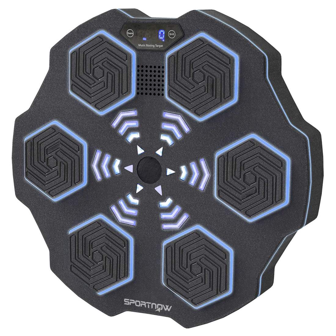 Musikdosa, Bluetooth-högtalare, väggmonterbar, 9 hastigheter och lägen, LED-lampor, svart | Sport & Fritid - Träning | Pryloteket