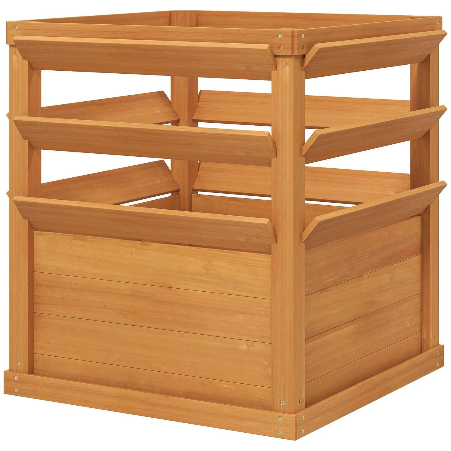 Højsengs plantekasse med espalier, espalier planter blomsterkasse træ 65 x 65 x 60 cm karamelbrun