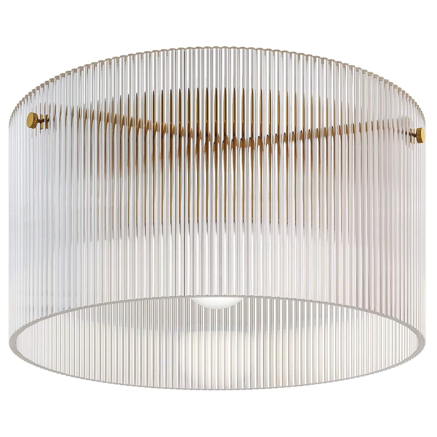 Loftslampe med akryl lampeskærm, metal, halogen og LED kompatibel