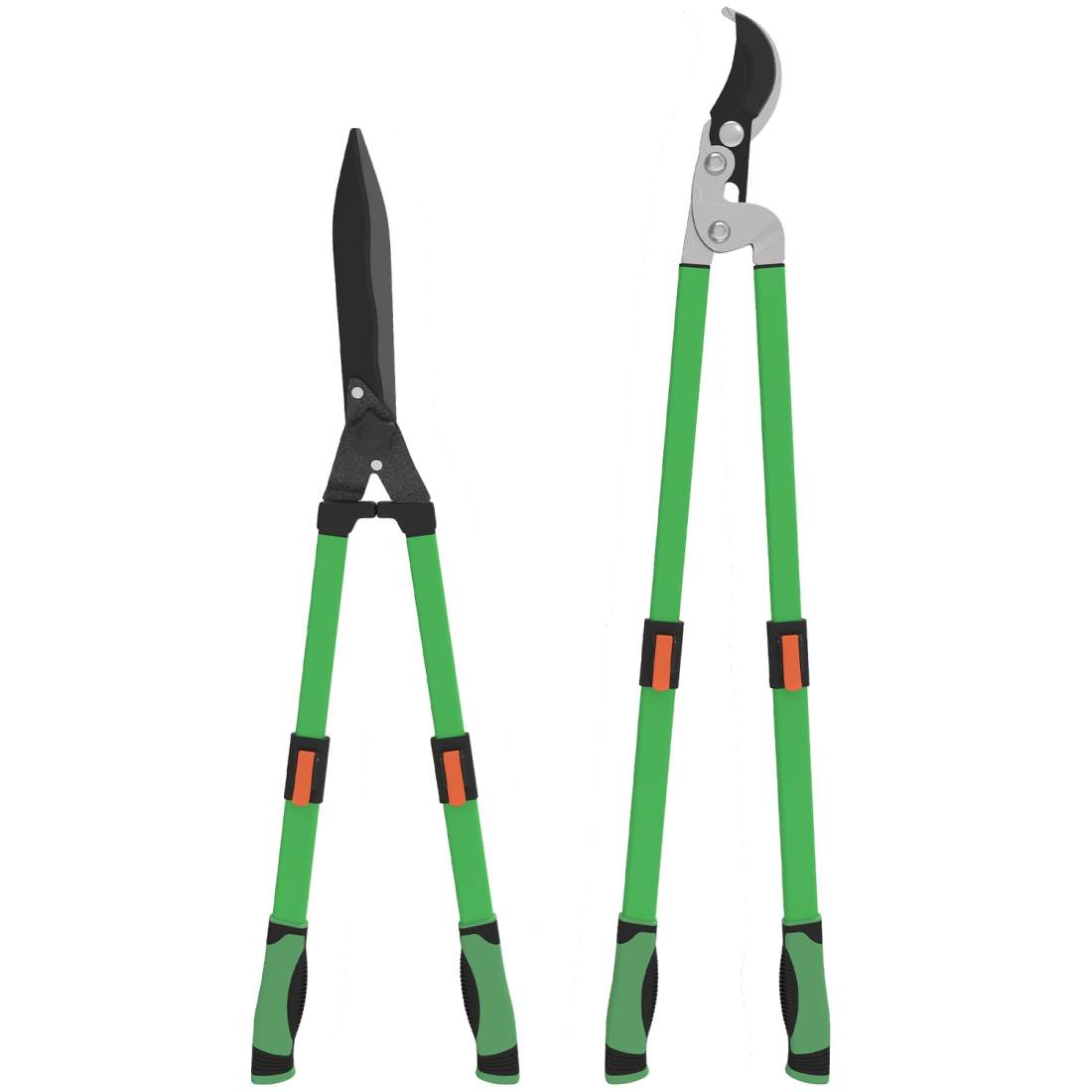 Häcksax set 2-delad trädgårdssax bladlängd 90 cm beskärningssax med metallblad, utdragbart handtag | Hem & Hobby | Pryloteket