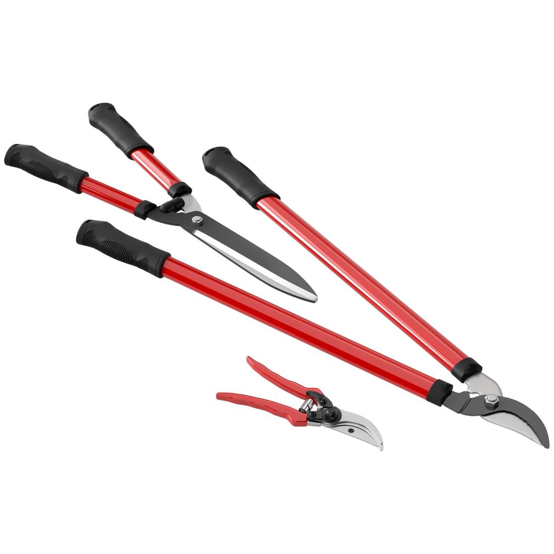 Häcksaxset 3-delad trädgårdssax beskärningssax med stålblad, handtag | Hem & Hobby | Pryloteket