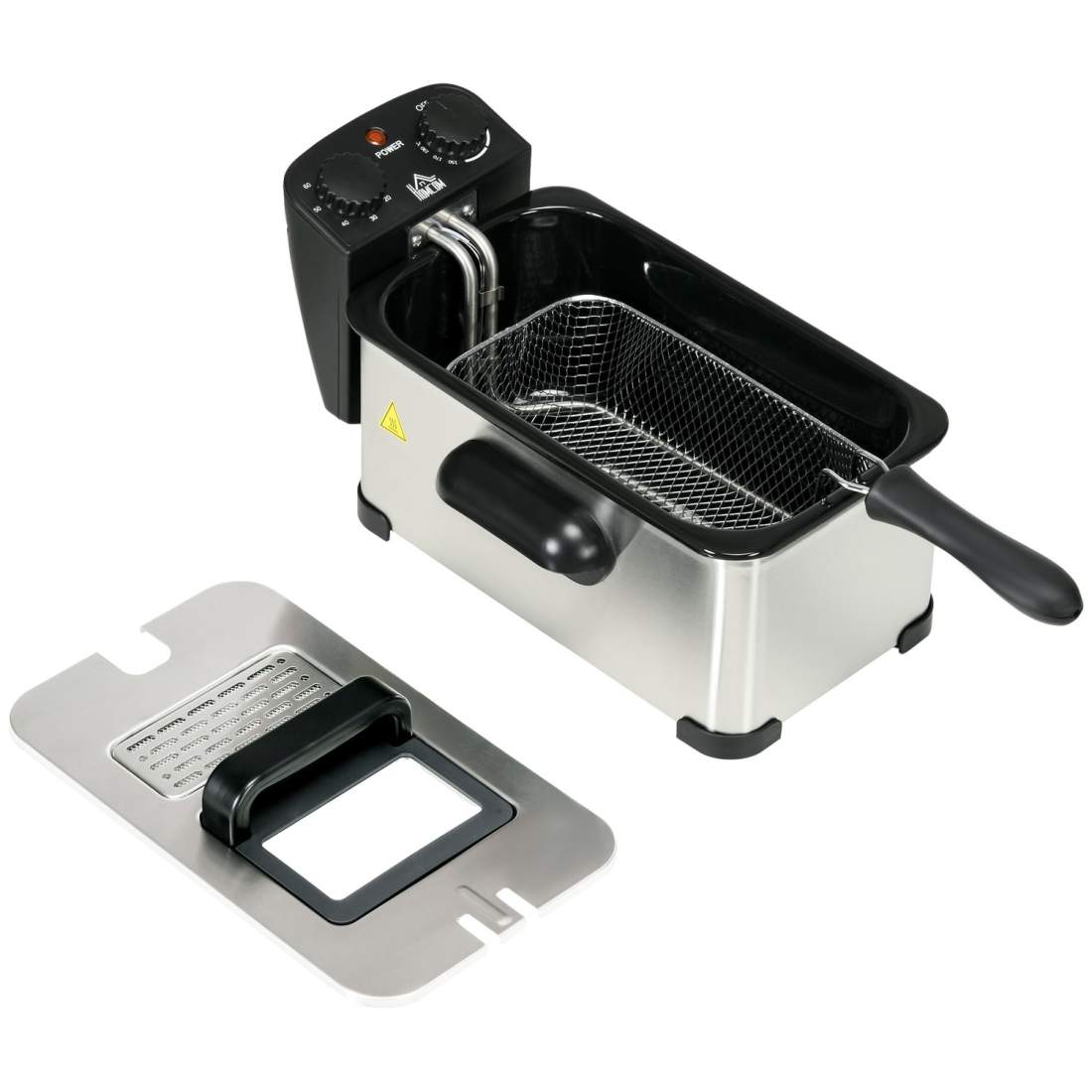 Fritös, 3 liter, 2 000W effekt, transparent lock, svalt handtag, svart | Hem & Hobby - Hem & Hushåll - Kök - Köksredskap - Lock | Pryloteket