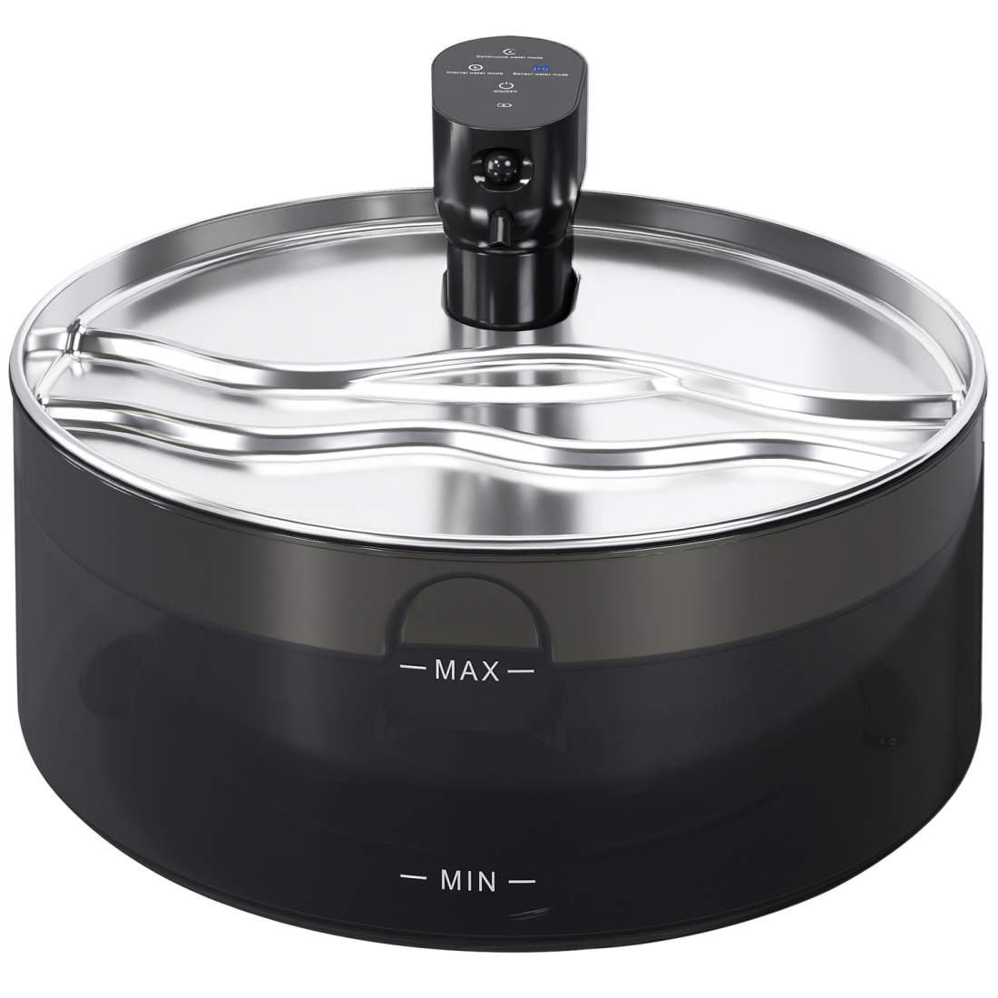 Kattfontän 7L dricksfontän för katter med tyst pump LED aktivt kolfilter rostfritt stål 30,6 x 30,6 x 17,2 cm | Hem & Hobby - Husdjur | Pryloteket