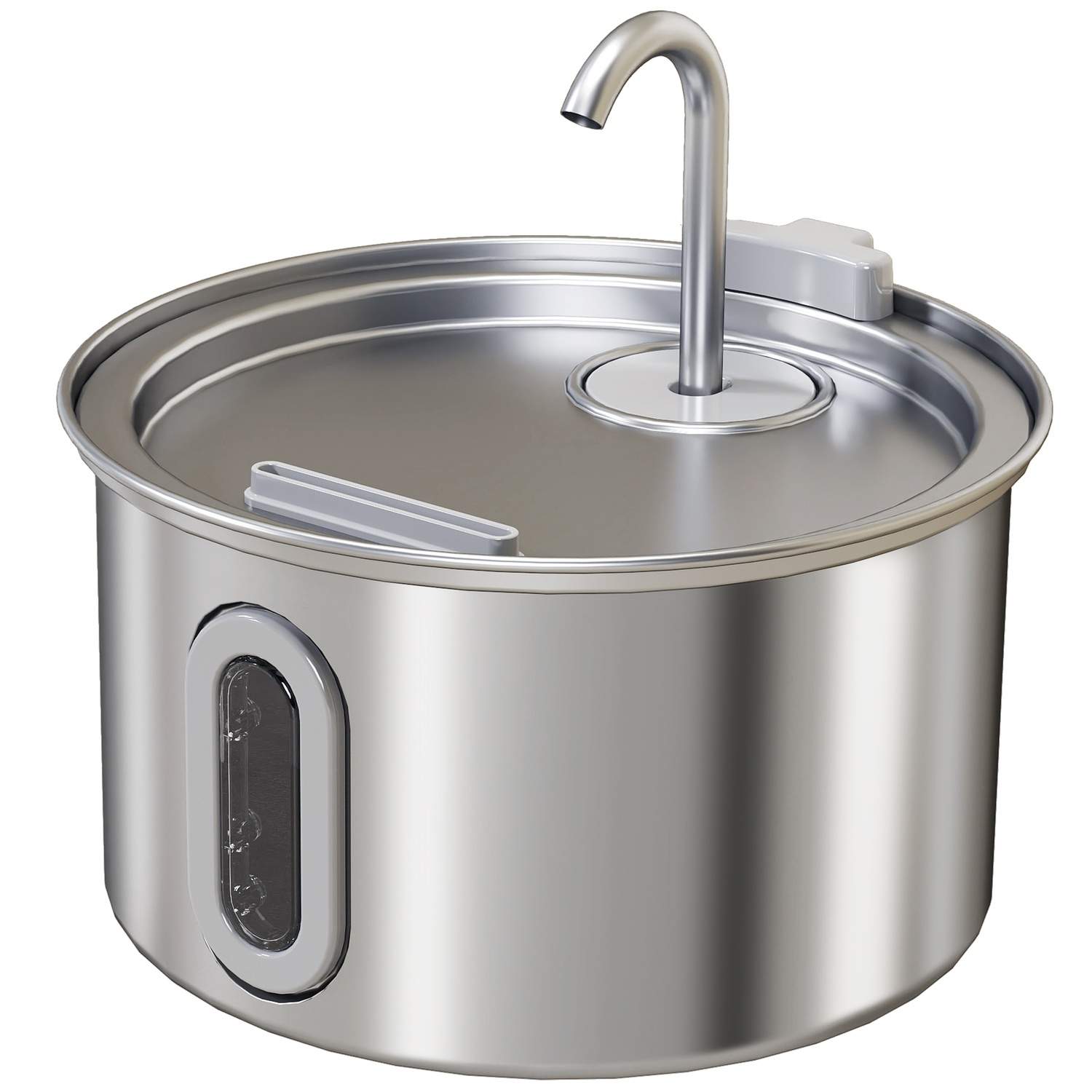 Kattefontæne 2,5L drikkefontæne til katte med støjsvag pumpe LED aktivt kulfilter 19,4 x 19,4 x 18,7 cm
