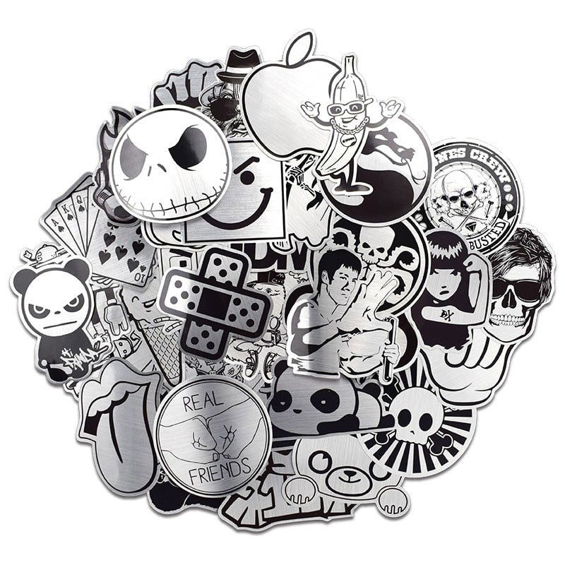 Klistermærker 50 stk. - Metallisk