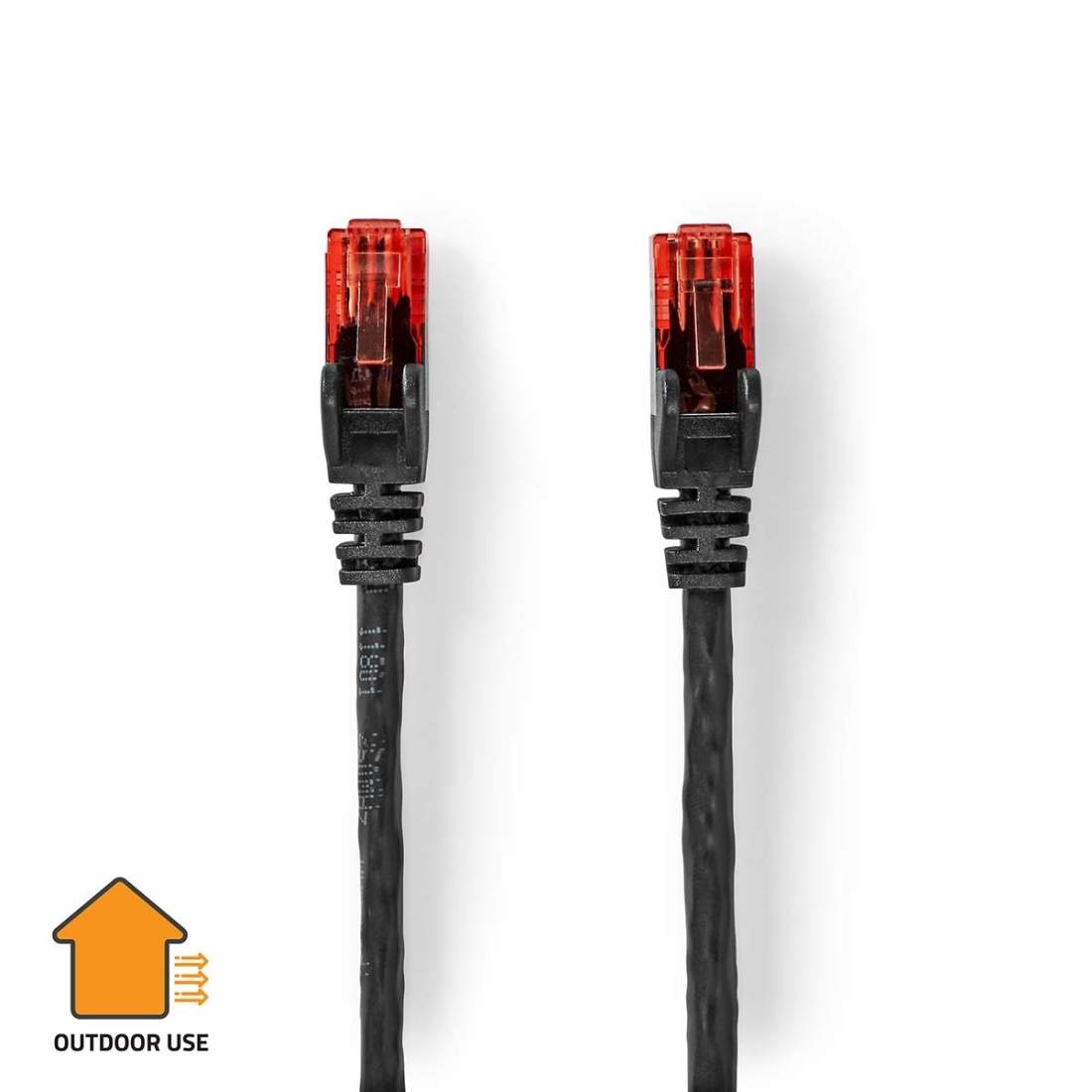 CAT6 Nätverkskabel RJ45 hane RJ45 hane U/UTP 75.0 m Utomhus Rund PE Svart Label | Hem & Hobby | Pryloteket