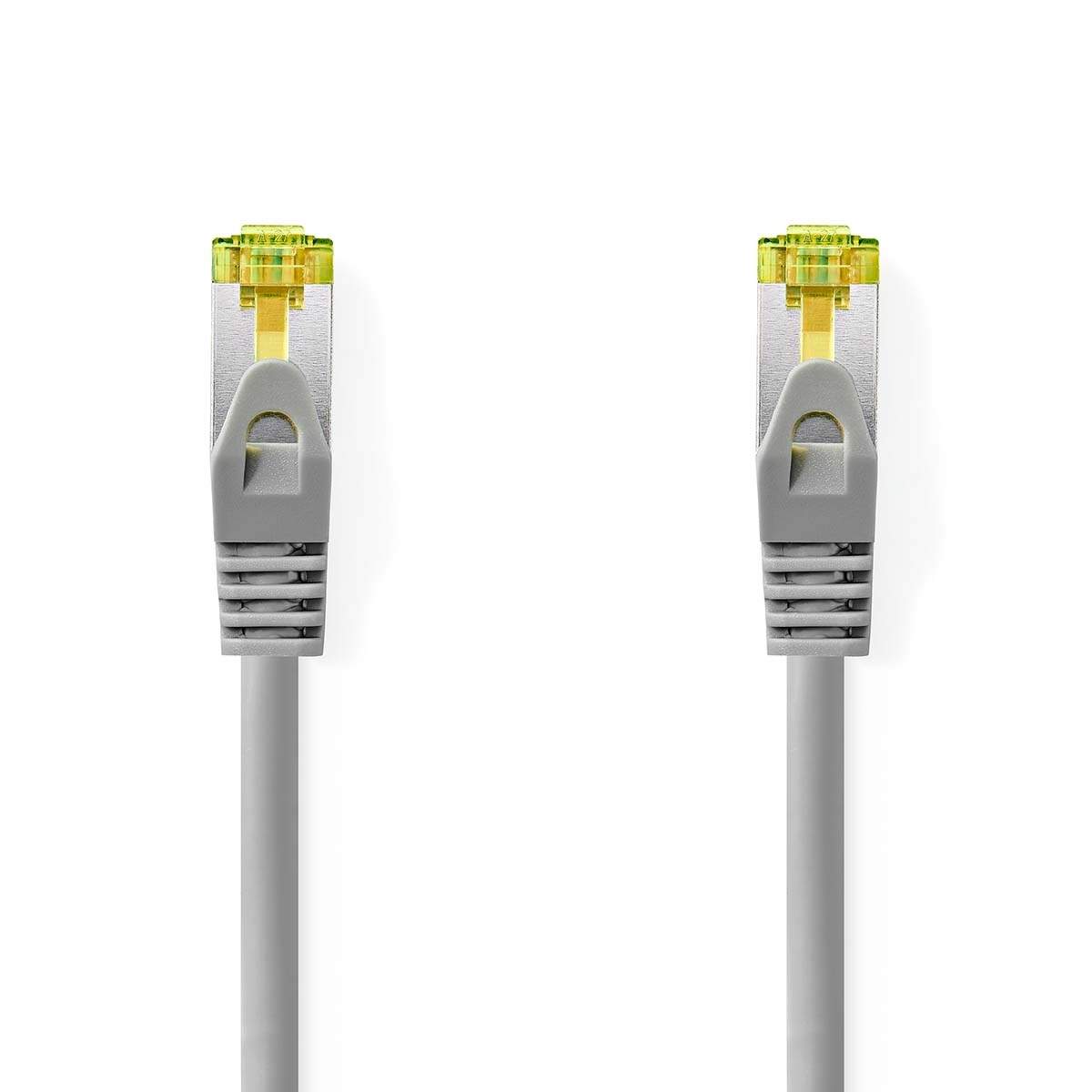 Cat 8.1 verkkokaapeli | S/FTP | RJ45 uros | RJ45 uros | 0.25 m | Pyöreä | LSZH | Harmaa | Label