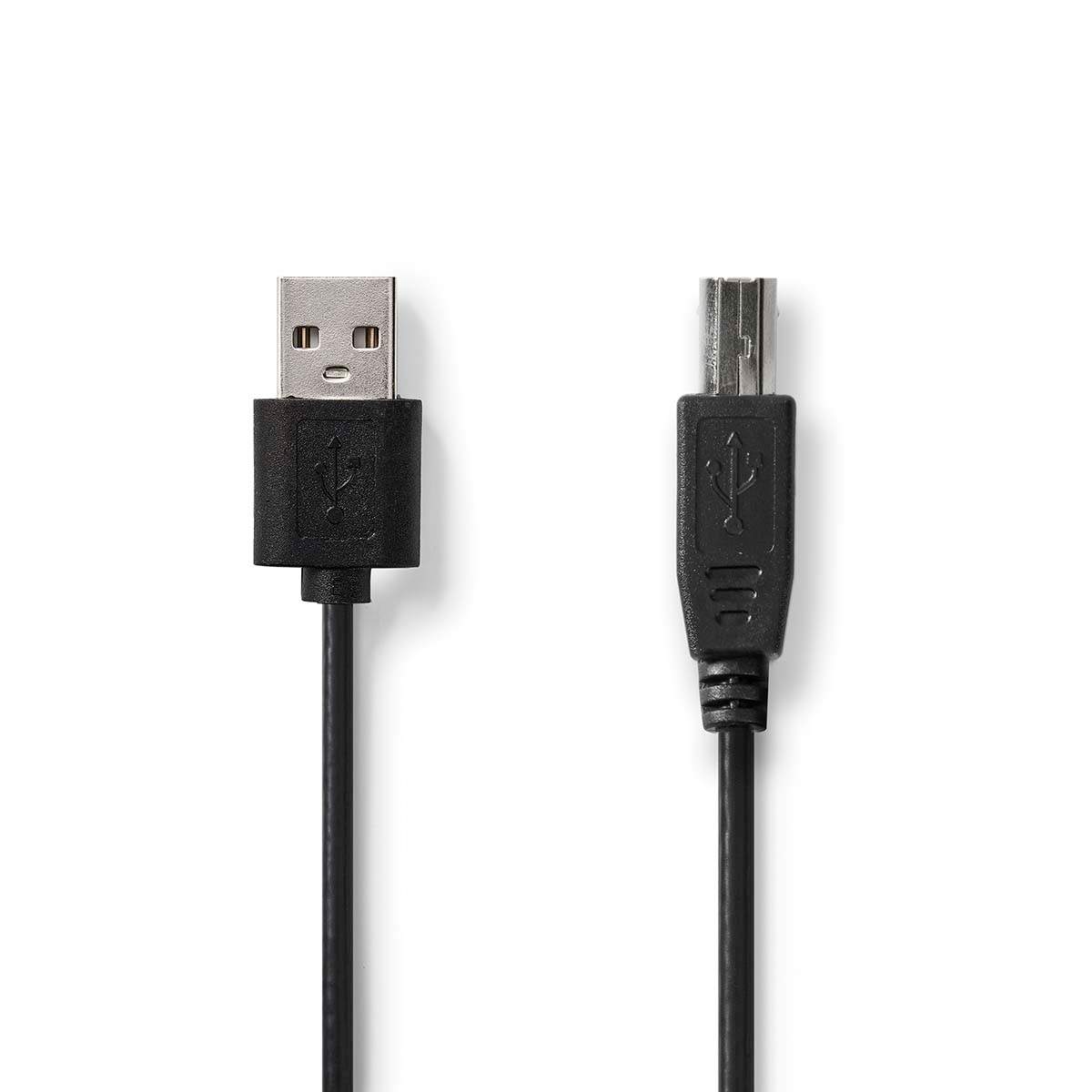 USB-kabel USB 2.0 USB-A Hane USB-B Hane 480 Mbps Nickelplaterad 2.00 m Rund PVC Svart Label | Elektronik - Kablar & Adaptrar - Adaptrar & Signalomvandlare - USB | Pryloteket