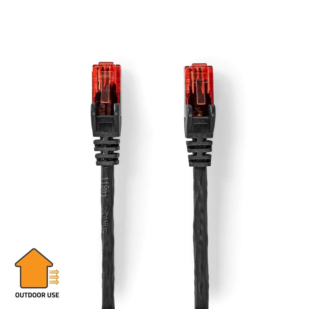 CAT6 Nätverkskabel RJ45 hane RJ45 hane U/UTP 20.0 m Utomhus Rund PE Svart Label | Hem & Hobby | Pryloteket