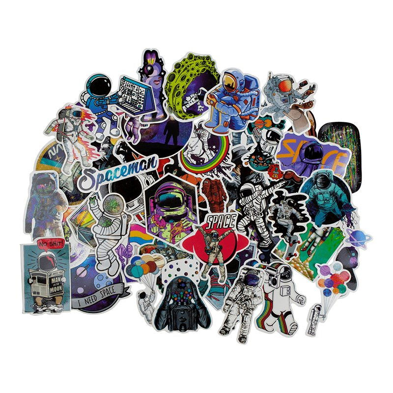 Klistermærker 50 stk. - Space