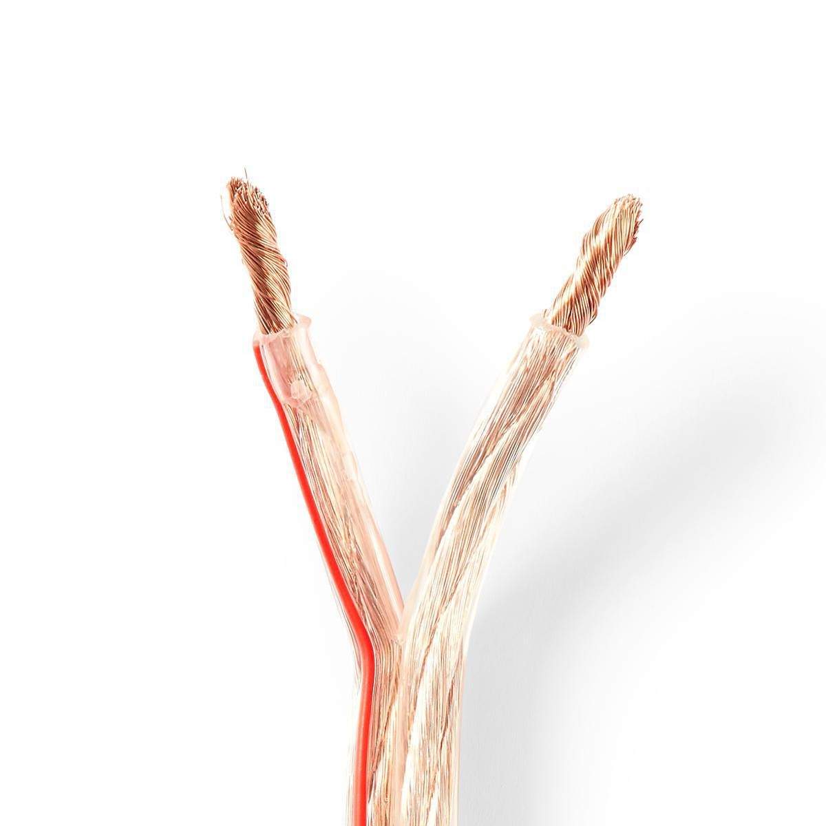 Högtalarkabel 2x 6.00 mm² CCA 100.0 m Rund PVC Transparent Emballage | Elektronik - Kablar & Adaptrar - Kablar | Pryloteket