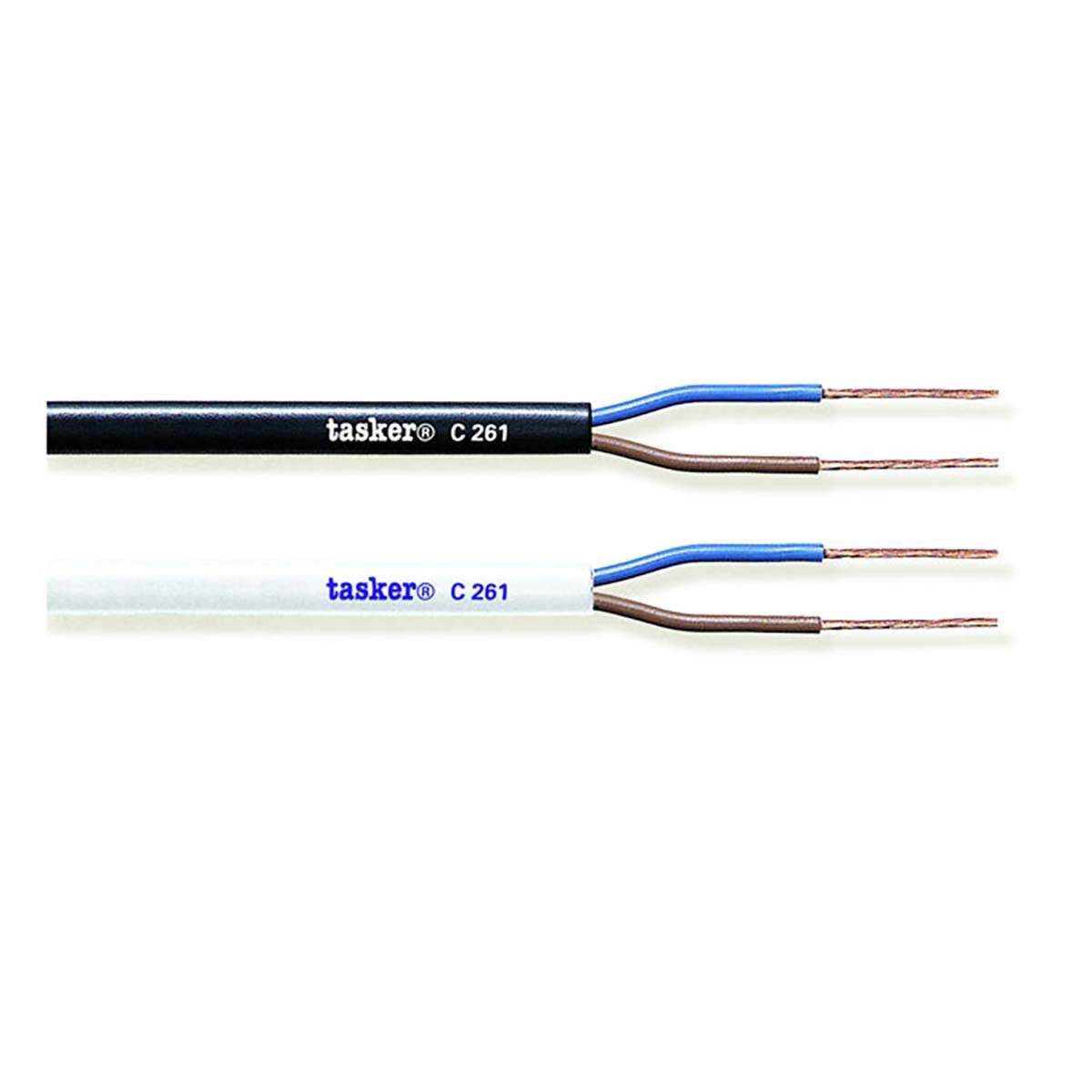 Strømkabel På Rulle 2x 0.75 mm² 100 m Sort billede