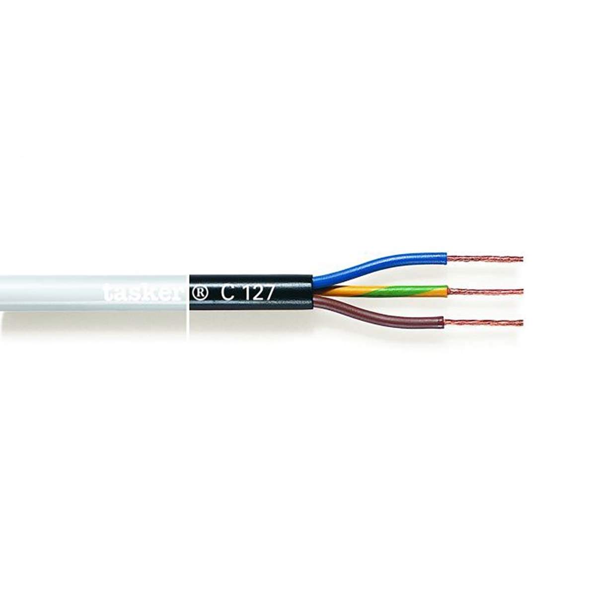 Strømkabel På Rulle 3x 0.75 mm² 100 m Sort