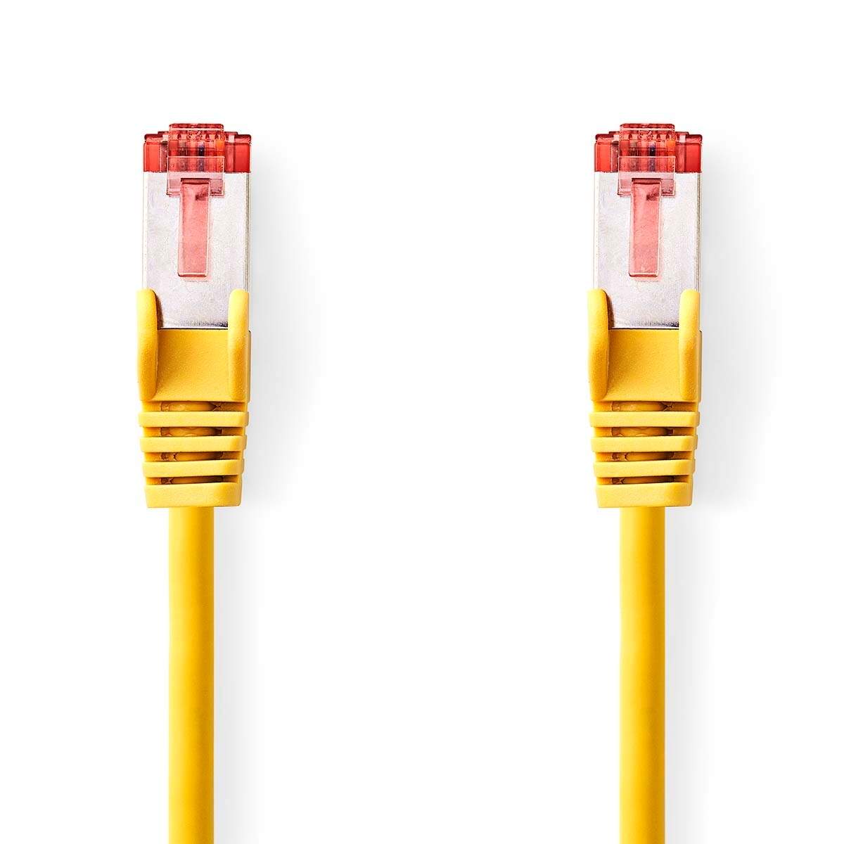 CAT6 Nätverkskabel RJ45 hane RJ45 hane S/FTP 2.00 m Rund LSZH Gul Label | Hem & Hobby | Pryloteket