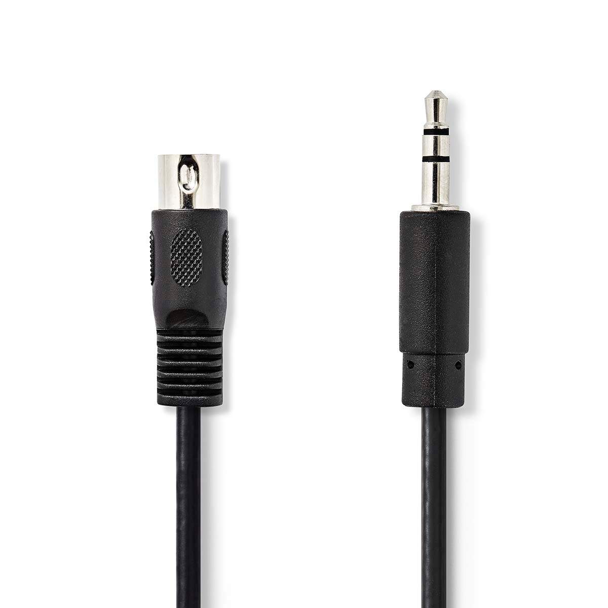 DIN ljudkabel DIN 5-Pin Hane 3.5 mm Hane Nickelplaterad 2.00 m Rund PVC Svart Label | Elektronik - Kablar & Adaptrar - Adaptrar & Signalomvandlare - Ljud | Pryloteket