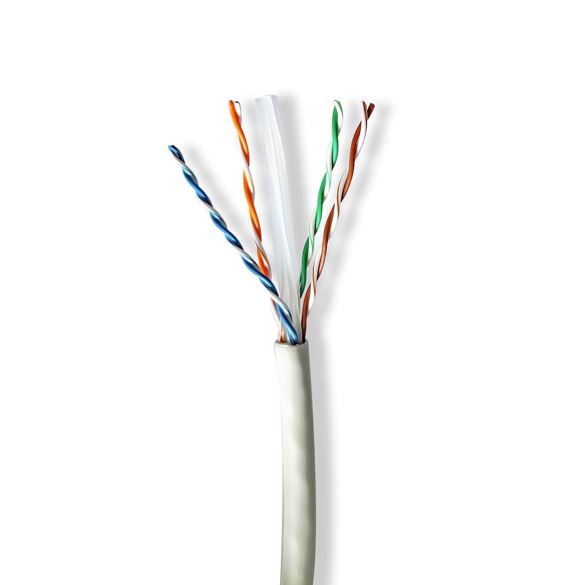 Netværkskabel Roll | CAT6a | Solid | U/UTP | Kobber | 100.0 m | Indendørs | Runde | LSZH | Grå | Gaveæske billede