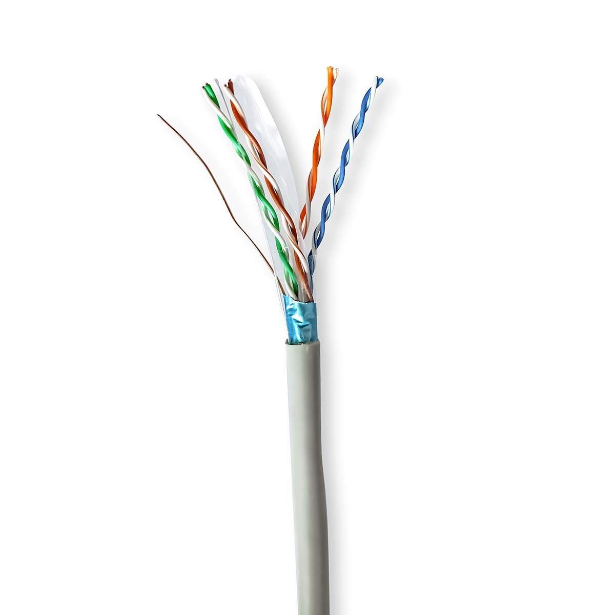 Nätverkskabel Roll CAT6 Fast F/UTP CCA 305.0 m Inomhus Rund PVC Grå Presentbox | Hem & Hobby | Pryloteket