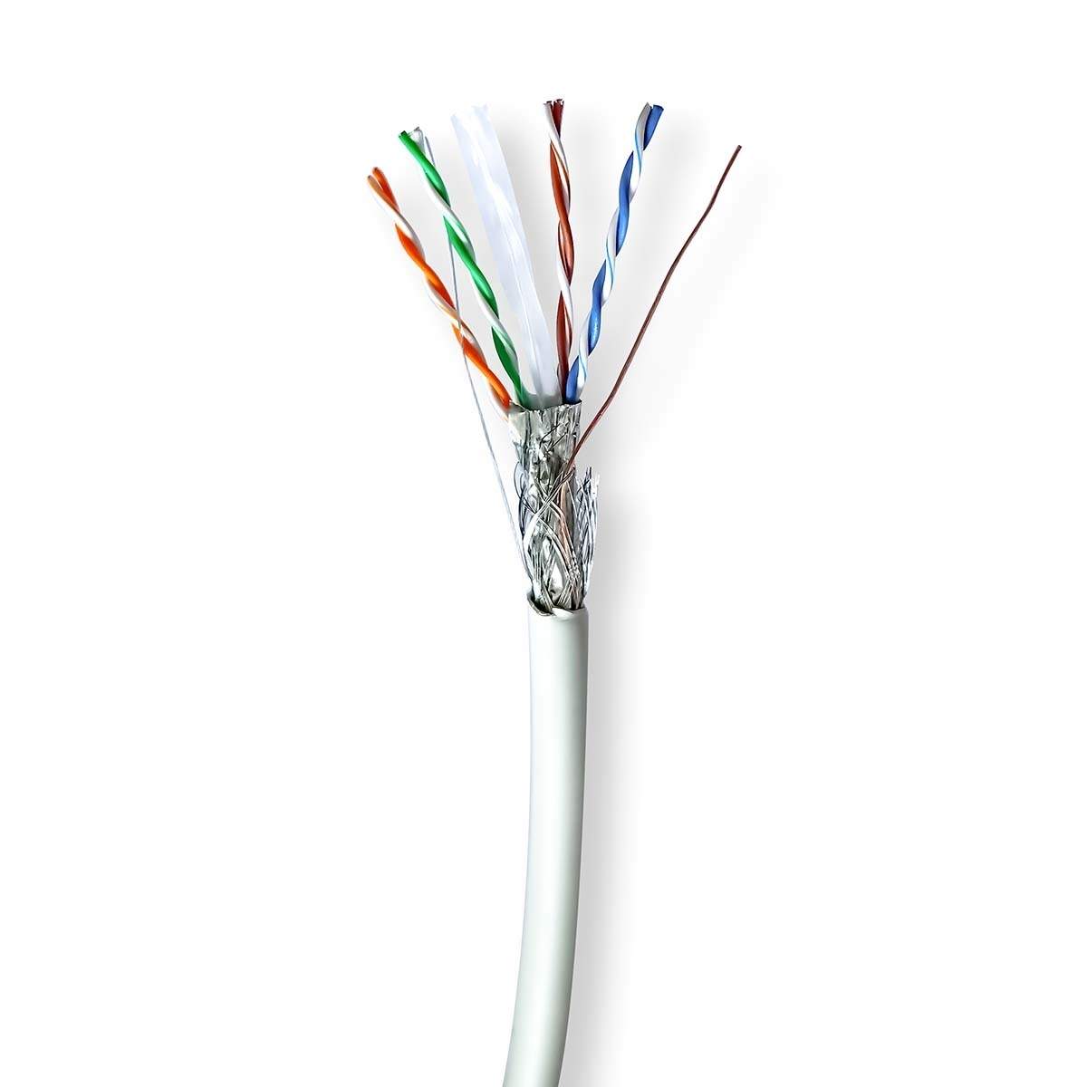Nätverkskabel Roll CAT6 Fast S/FTP Bar koppar 100.0 m Inomhus Rund LSZH Grå Presentbox | Hem & Hobby | Pryloteket