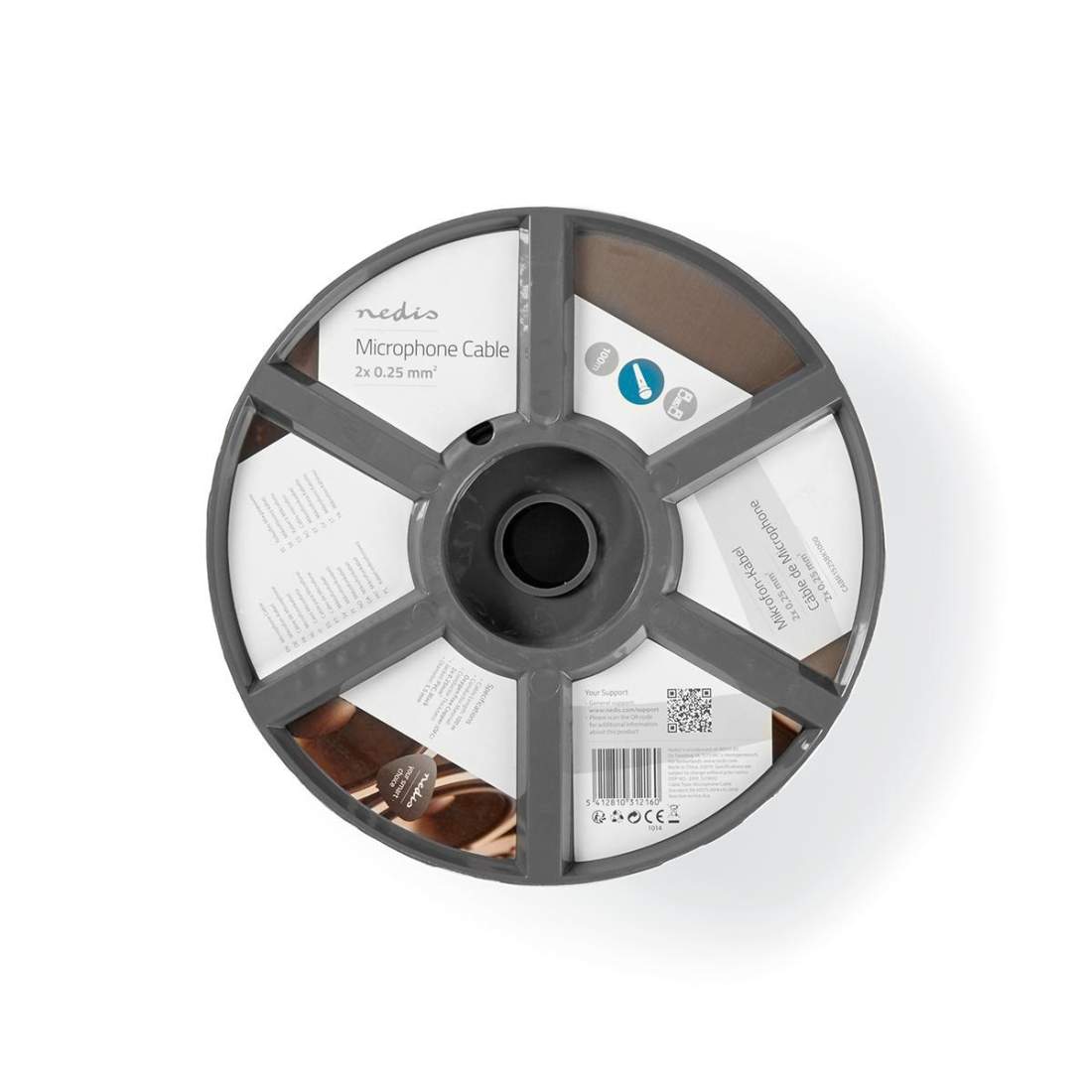 mikrofonkabel 2 x 0.25 mm² Koppar 100.0 m Rund PVC Svart Rulle | Elektronik - Kablar & Adaptrar - Kablar | Pryloteket