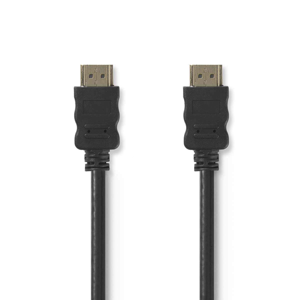 High Speed ​​HDMI ™ kabel med Ethernet | HDMI™ Stik | HDMI™ Stik | 4K@30Hz | 18 Gbps | 40.0 m | Runde | PVC | Sort | Mærke