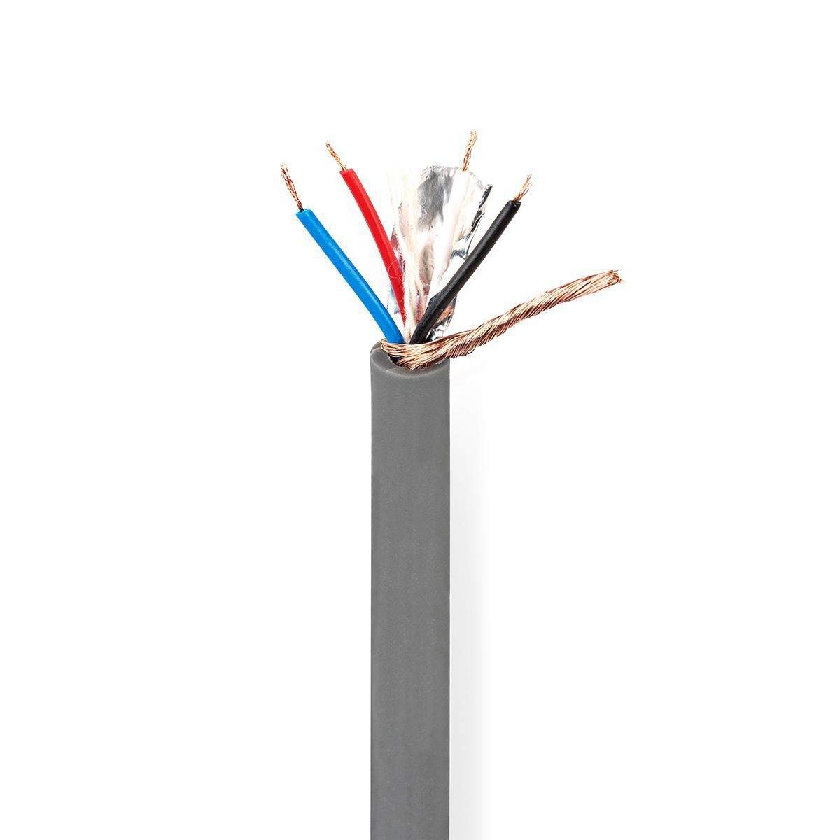 DMX Kabel | 110 Ohm | 10 x 0.10 mm | 100.0 m | Runde | PVC | Mørkegrå | Rulle