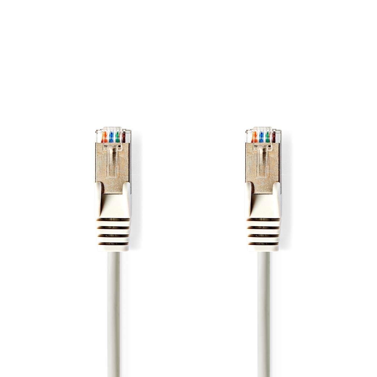 CAT5e netværkskabel | SF/UTP | RJ45 Han | RJ45 Han | 1.50 m | Runde | PVC | Grå | Label