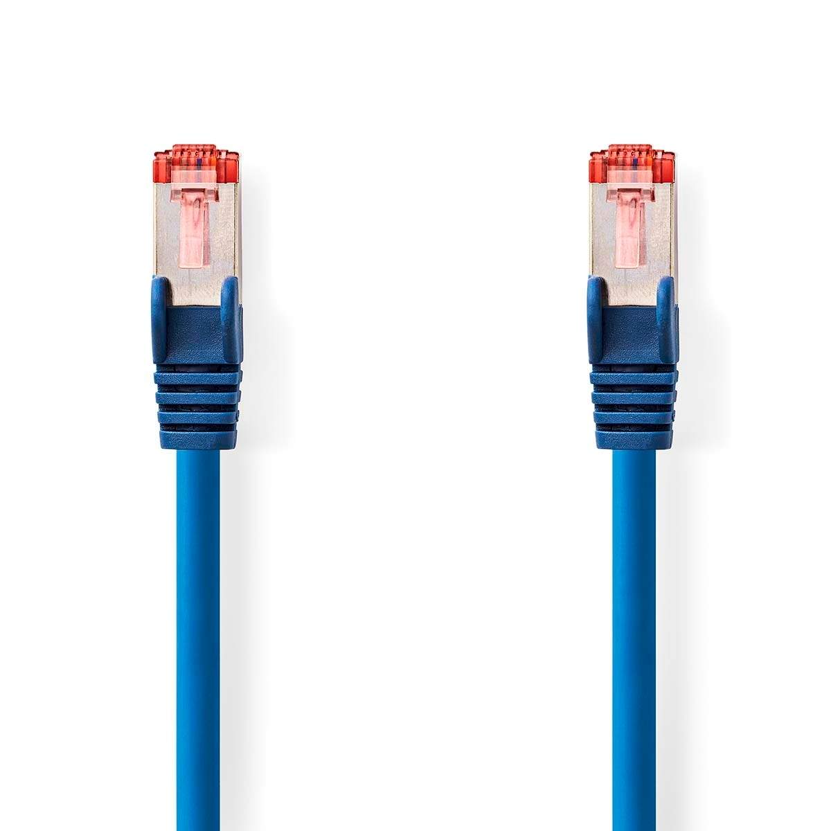 CAT6 Verkkokaapeli | RJ45 uros | RJ45 uros | S/FTP | 15.0 m | Pyöreä | LSZH | Sininen | Label