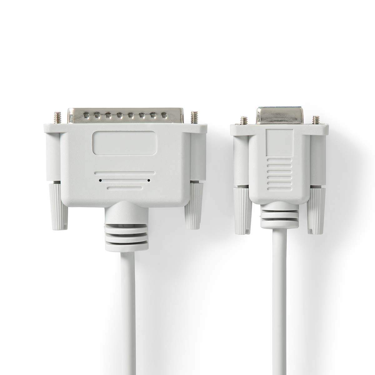 Seriel kabel | D-SUB 25-Pin Han | D-SUB 9-Pin hun | Nikkelplateret | 2.00 m | Runde | PVC | Elfenben | Label