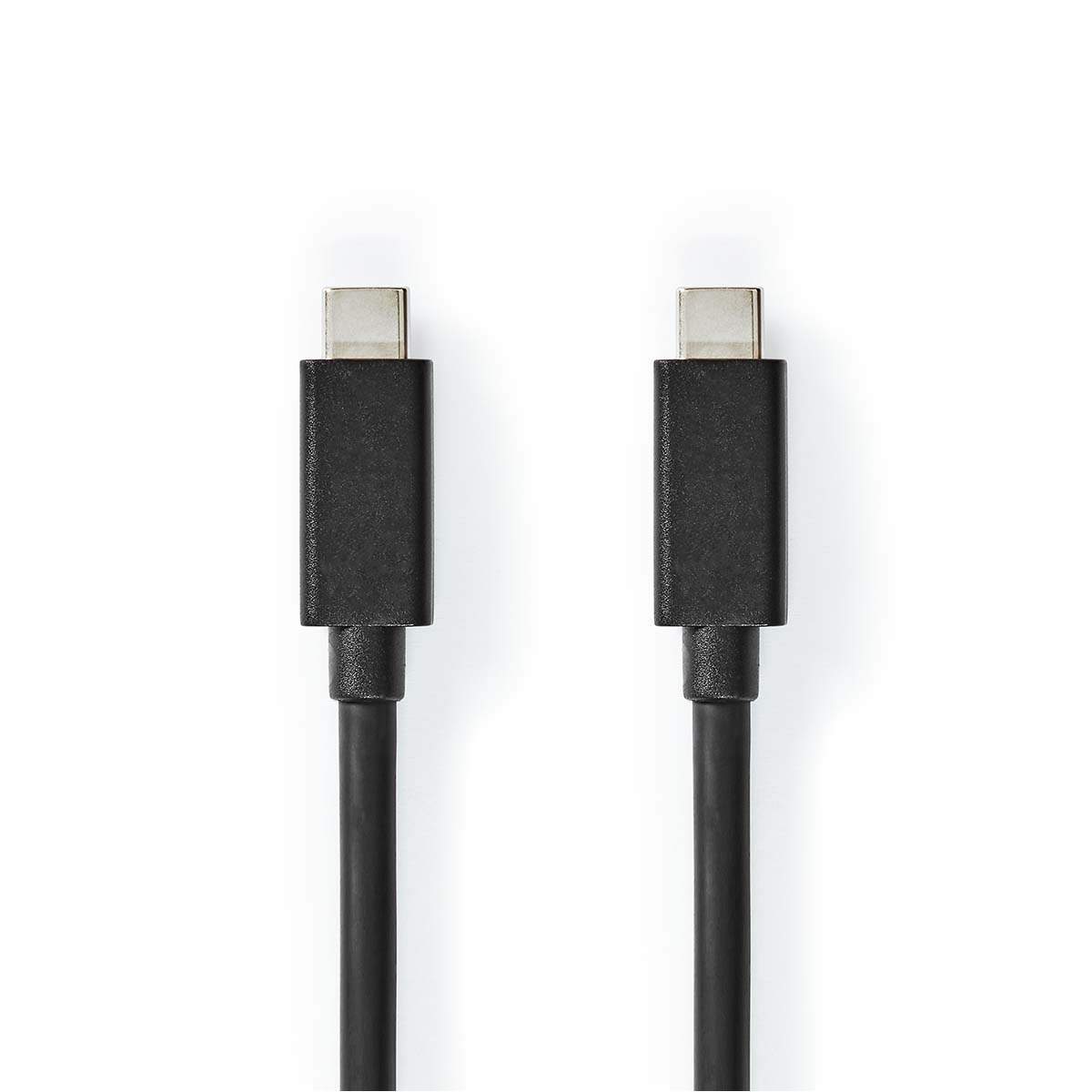 USB kaapeli | USB 3.2 Gen 2x2 | USB-C™ Uros | USB-C™ Uros | 100 W | 4K@60Hz | 20 Gbps | Niklattu | 1.00 m | Pyöreä | PVC | Musta